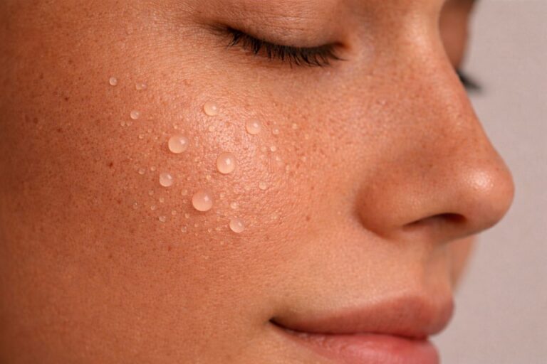 Haut verliert Feuchtigkeit durch erhöhten transepidermalen Wasserverlust (TEWL) bei geschädigter Hautbarriere